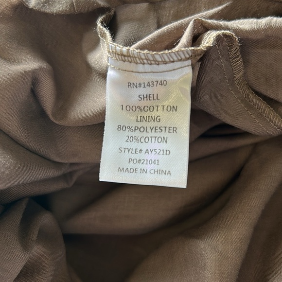 Hyacinth House Becca V Neckline Bell Sleeved Mini Dress Brown Textured XXL NEW - Picture 13 of 13